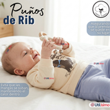 Conjunto 2 Piezas Buzo Pantalón Y Polerón De Algodón Beige Bebé Niño