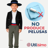 Pantalón Huaso Niño Gris con Rayas Fiestas Patrias
