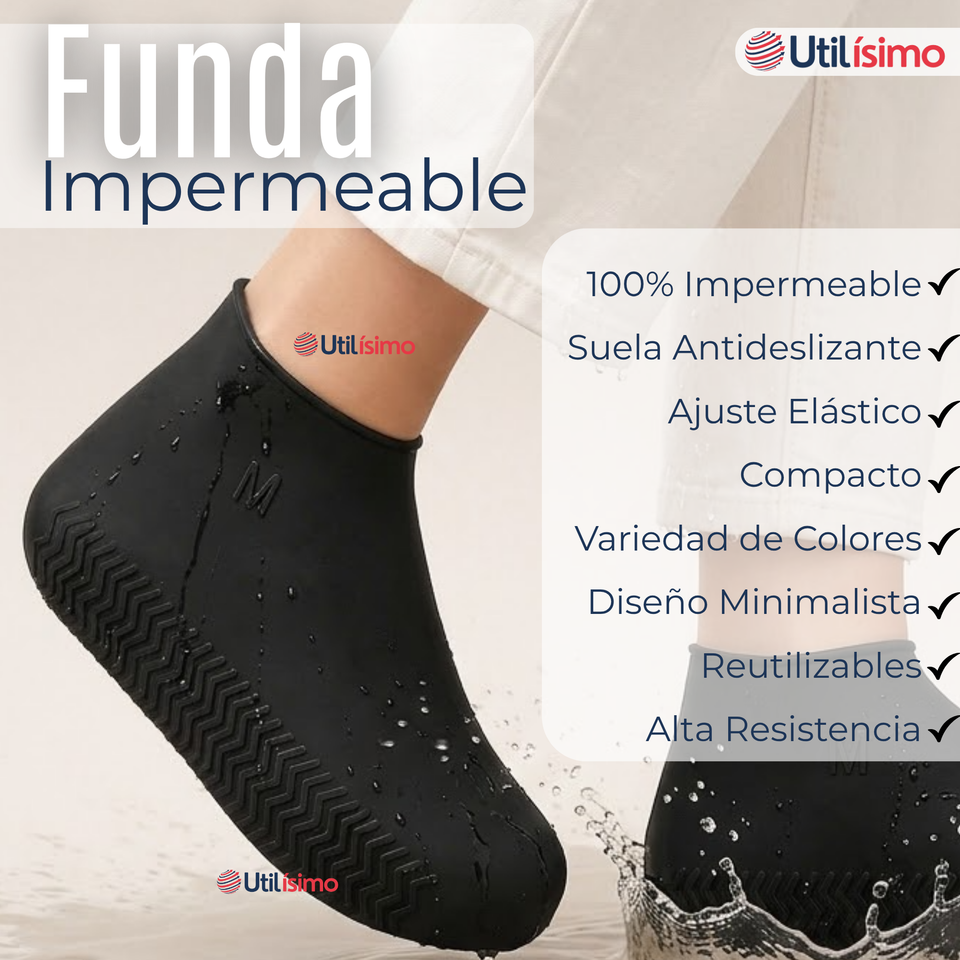 Pack 3 Pares Fundas Cubre Zapatos Mujer Impermeable Surtidas Silicona Antideslizante