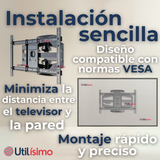 Soporte TV Pared Ajustable 68Kg 55 a 85 Pulgadas 55 60 65 70 75 77 80 82 85