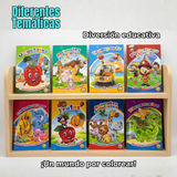 Libro Para Colorear Pintar  Educativo Con Stickers Diseños Surtidos