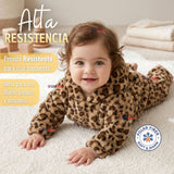 Buzo Polerón Conjunto Polar Niña Con Capucha Animal Print