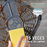 Oster® Freidora de Aire Digital, Recubrimiento Oster® DiamondForce, 6L de Capacidad, 10 Programas Automáticos, CKSTAF60WDDF + 300 Forros Desechables para Air Fryer