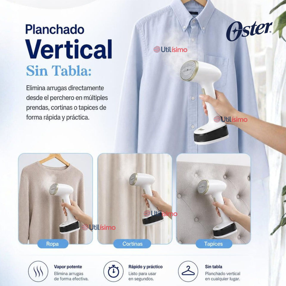 Plancha Vaporizador de prendas de mano plegable Oster GCSTFS200