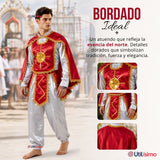 Traje Tirana Diablada Rojo 5 Piezas Adulto Baile Típico Fiestas Patrias