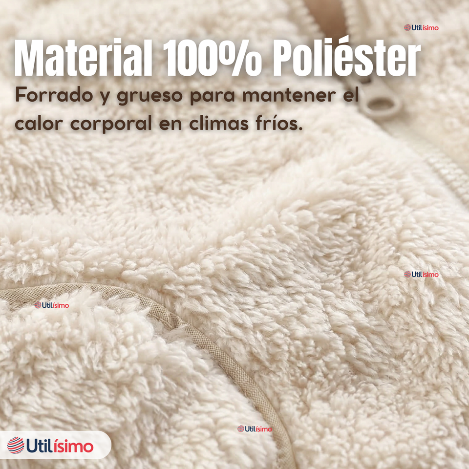 Conjunto 2 Piezas Buzo Polerón Pantalón Bebe Niña Poliéster Beige