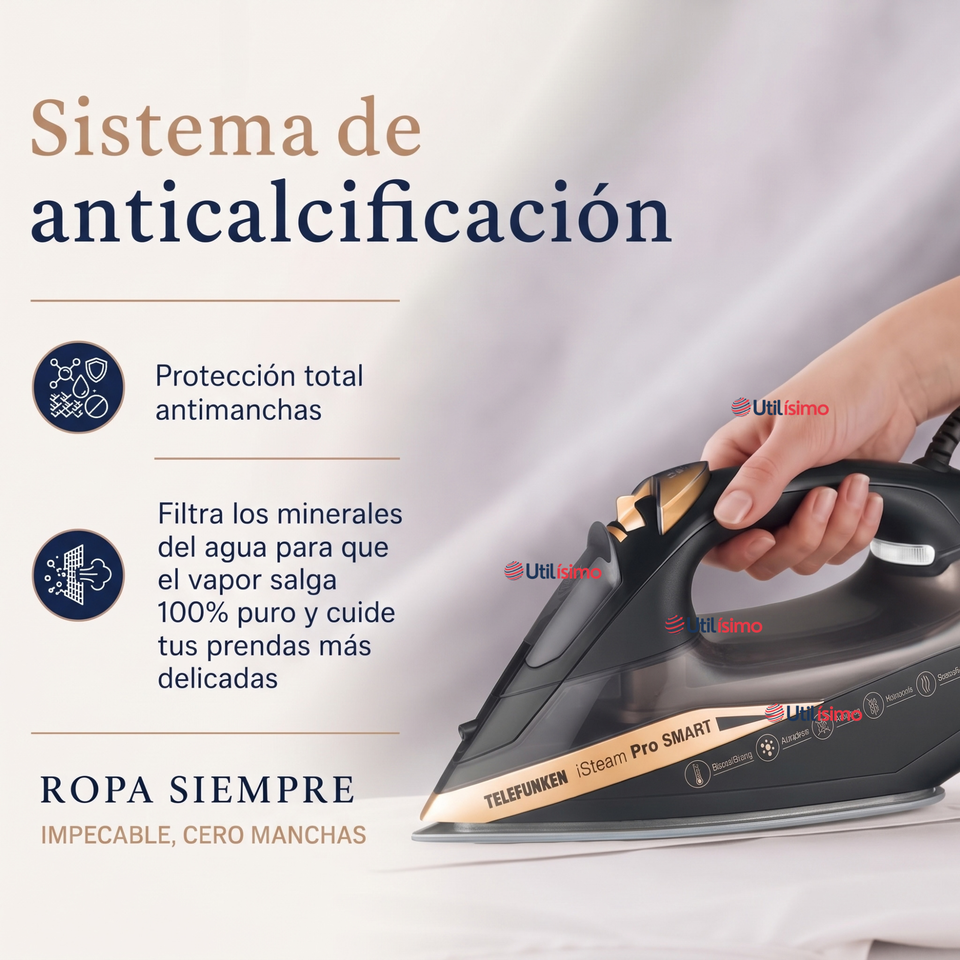 Plancha A Vapor Telefunken Steampro Smart 2200W Negro