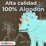 Pack 5 Bodys Niño Manga Corta Tedmimak 100% Algodón Mini Dino Squad