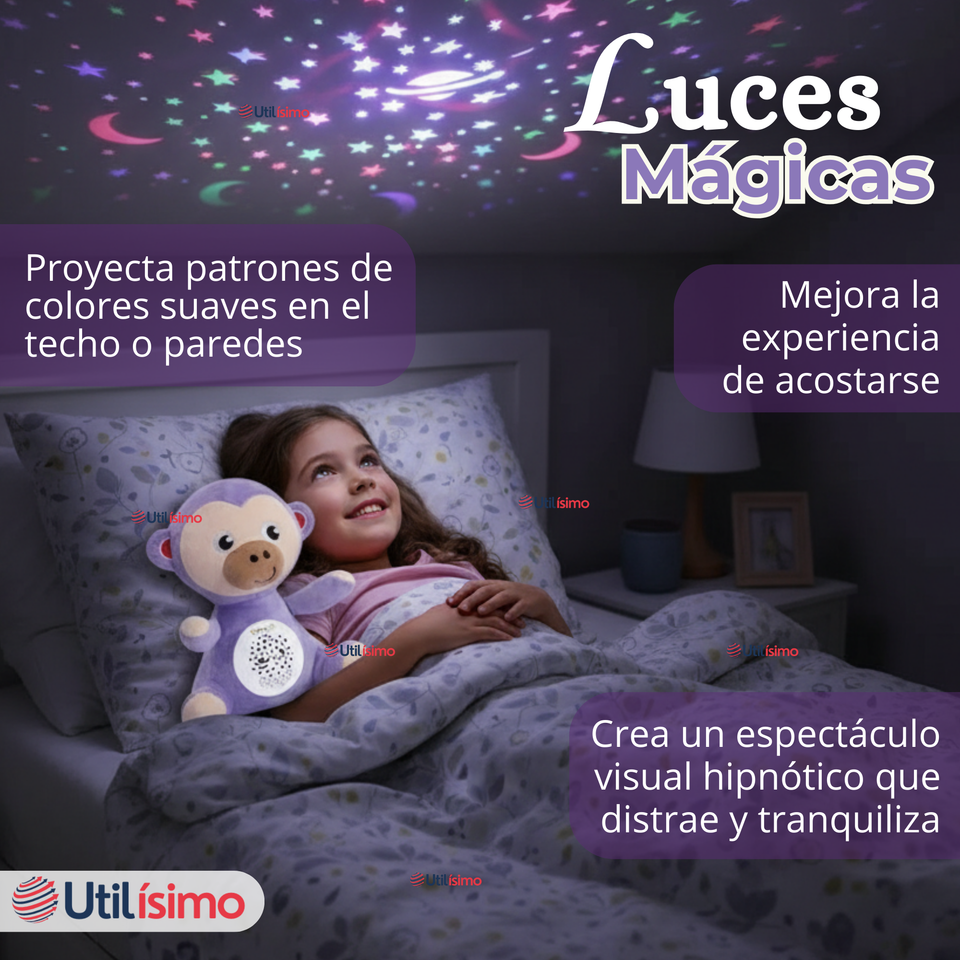 Peluche Mono Espantacuco Con Luz Y Sonido Para Bebé Niño Niña