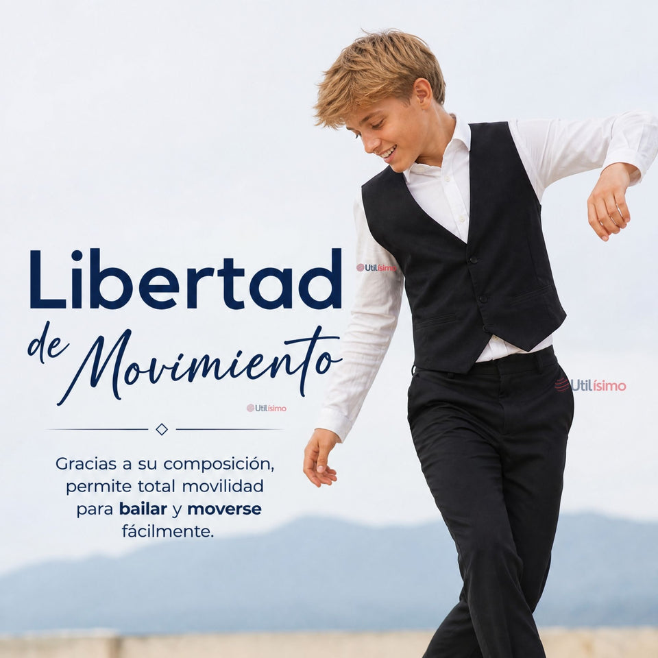 Chaleco Bolero Negro Tradicional Juvenil Fiestas Patrias