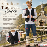 Vestimenta Chilote 3 Piezas Chaleco Gorro Polainas Hombre Fiestas Patrias