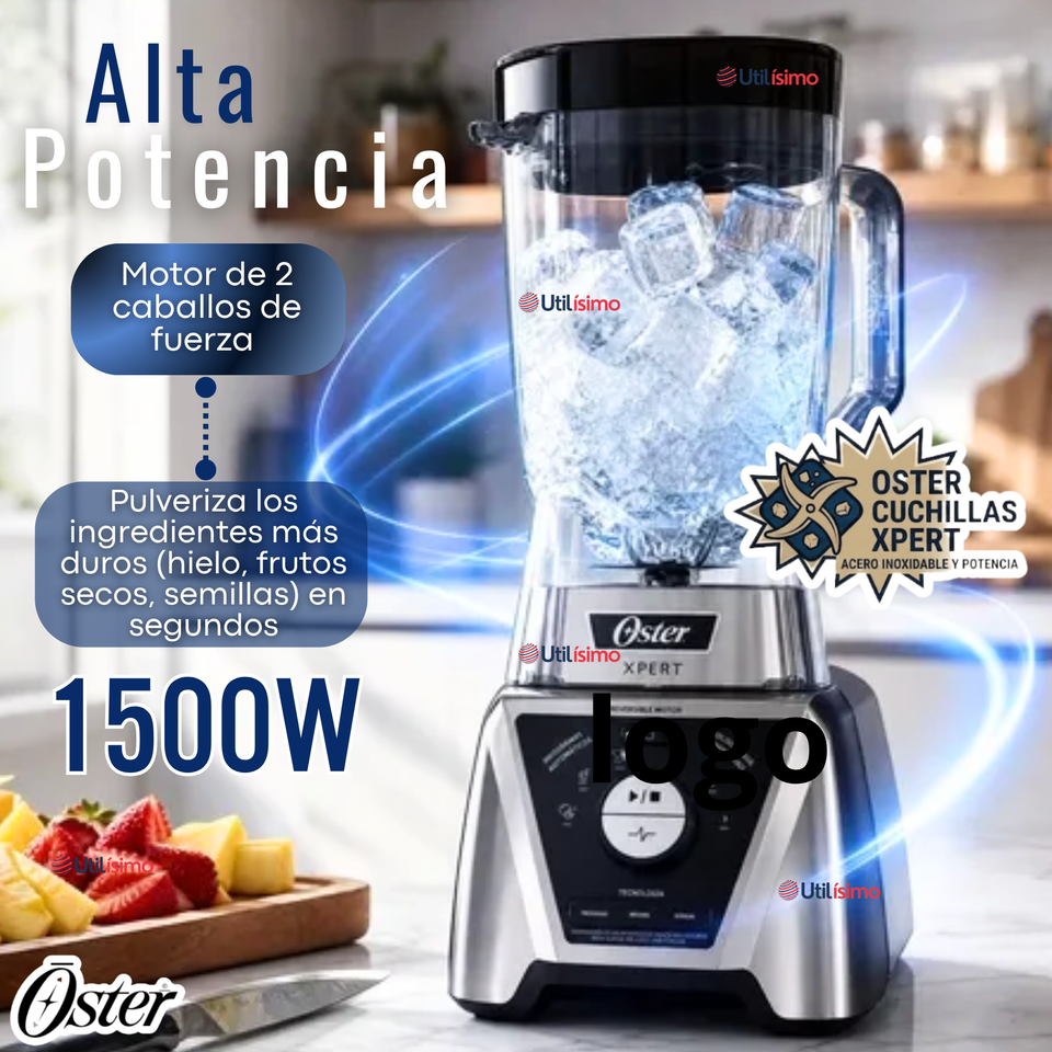 Licuadora Xpert Series™ niquelada con control de textura y un Blend N Go BLST3BCPG