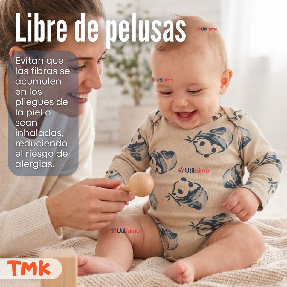 Pack 5 Bodys Manga Larga 100% Algodón Tedmimak Sweet Nature Bebé Niño