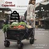 Carrito Compras Plegable Organizador Ideal Para El Camping 150Kg