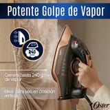 Plancha de vapor Oster® PressXpress S9000 Suela XL con diamante bronce GCSTPX9001-052