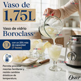 Licuadora Osterizer® MAX Con Vaso De Vidrio 1,75L BLSTPBRGR