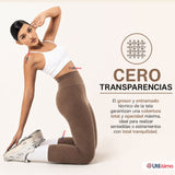 Calza Acanalada Cotelé Polar Con Chiporro Térmica Mujer Elásticada Café