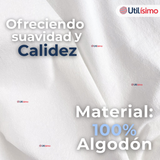 Polera Camiseta 150g Manga Corta 100% Algodón Textura Suave Blanco Hombre