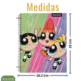 Pack 5 Cuadernos Universitarios Chicas Superpoderosas 100 Hojas Proarte Powerpuff Girls