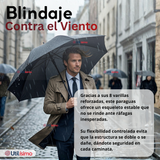 Paraguas Impermeable Grande 113Cm Sombrilla Automática Mango Largo Negro