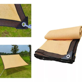 Malla Sombreadora Toldo Vela Rectangular 5x5m Hdpe Beige Protección UV