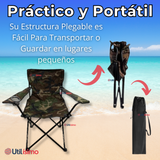 Silla Plegable De Playa Camping Picnic Con Portavaso Diseños Surtidos