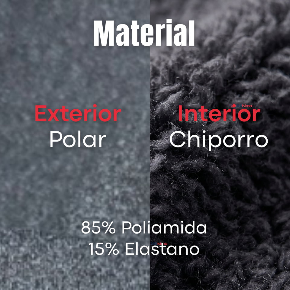 Calza Polar Con Chiporro Térmica Mujer Elasticada Gris Marengo