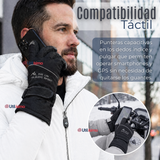 Guantes Para Moto Impermeables Negro Touchscreen Antideslizantes Térmicos