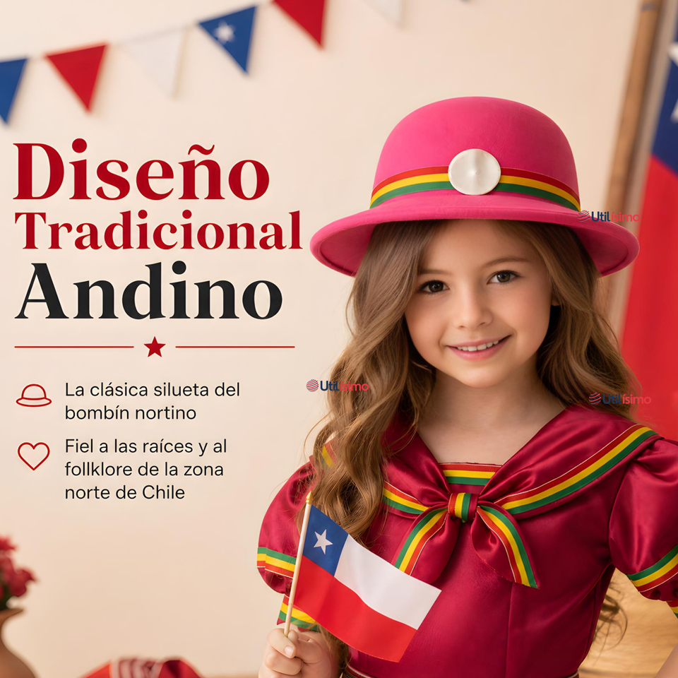 Sombrero Nortino Niña Gorro Fucsia Baile Típico Fiestas Patrias