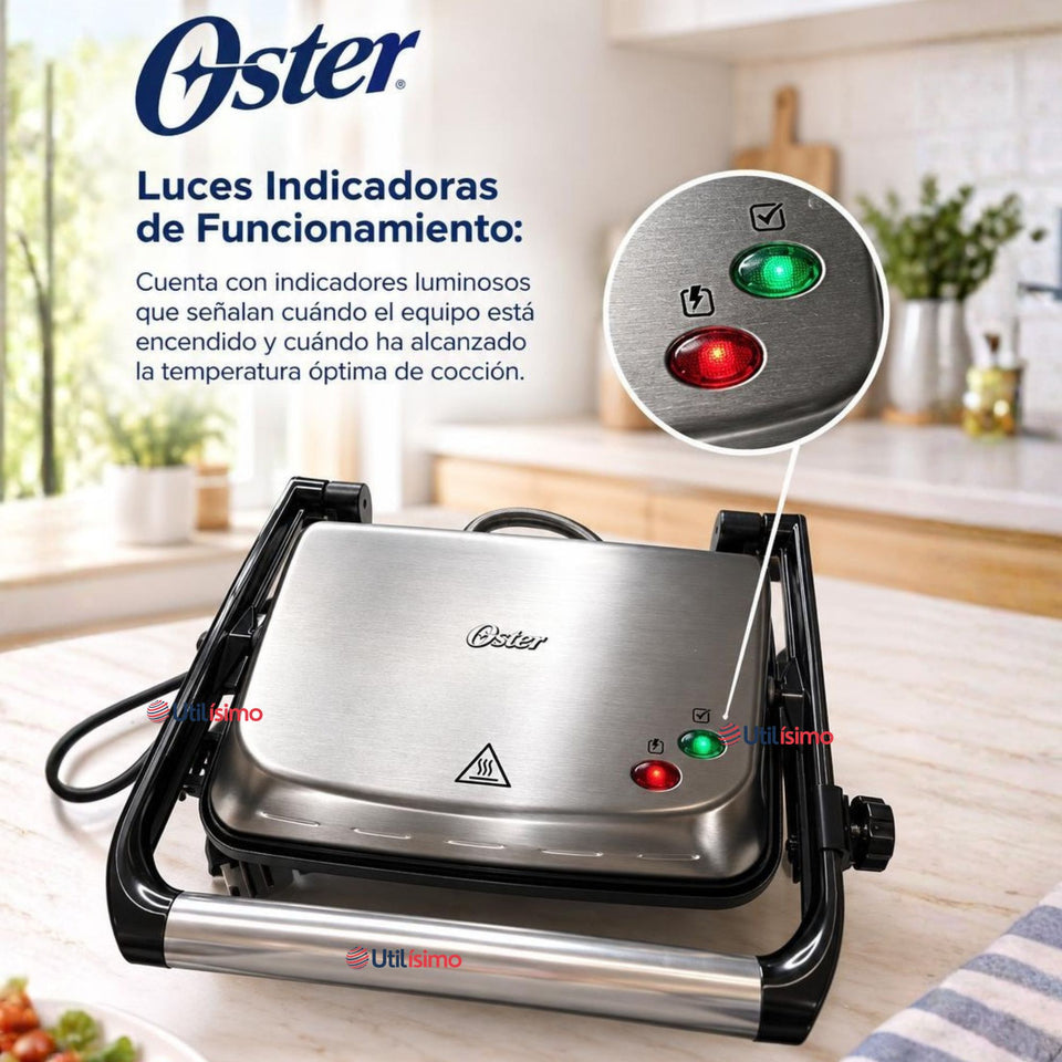 Plancha panini Oster® Antiadherente compacta CKSTPA2880