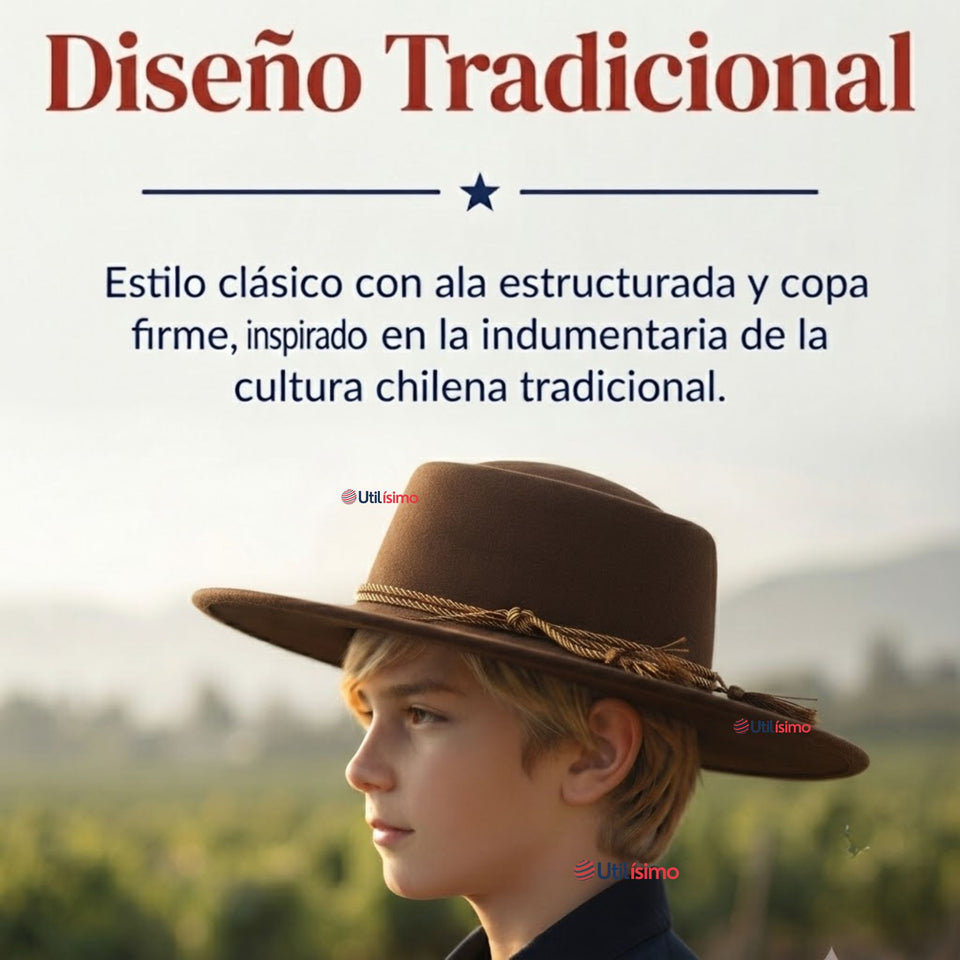 Sombrero Huaso Café Tradicional Para Fiestas Patrias