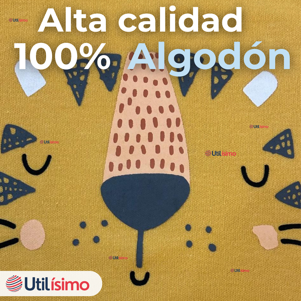 Pack 5 Bodys Niño Manga Corta Tedmimak 100% Algodón Baby Tiger