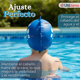 Gorro Gorra Natación Baño Diseño Tiburón Silicona Colores Surtidos 3 años En Adelante Niño