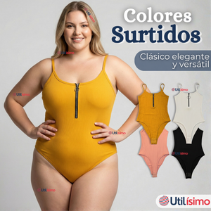 Pack 6 Bodys Con Cierre Delantero Sin Mangas Ligero Sutil Colores Surtidos Mujer