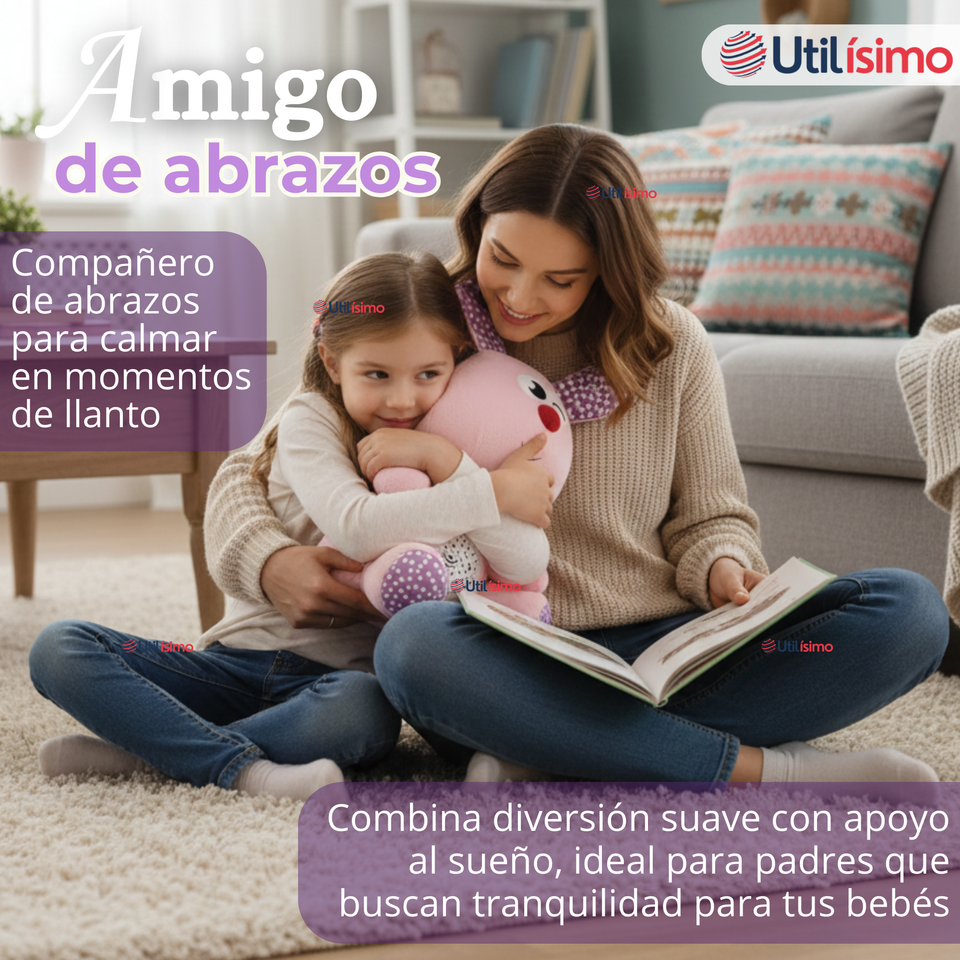 Peluche Conejo Espantacuco Con Luz Y Sonido Para Bebé Niño Niña