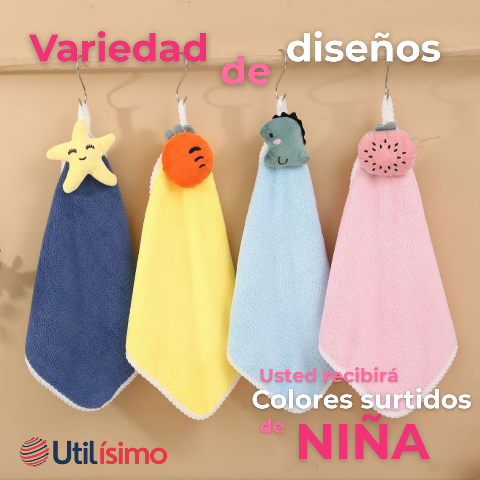 Toalla de Manos 100% Algodón 1 Unidad Niña Surtido