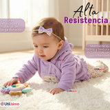 Conjunto 2 Piezas Buzo Pantalón Y Polerón Con Capucha Tela Plush Lila Bebé Niña
