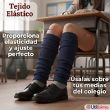 Pack 3 Polainas Escolares Invierno Abrigadoras Niña Azul Acrílico