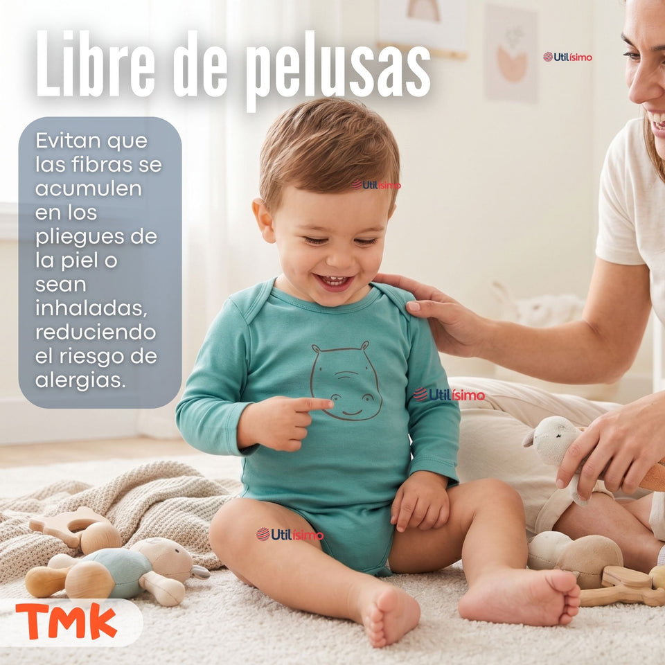 Pack 4 Bodys Manga Larga 100% Algodón Tedmimak Sweet Nature Bebé Niño