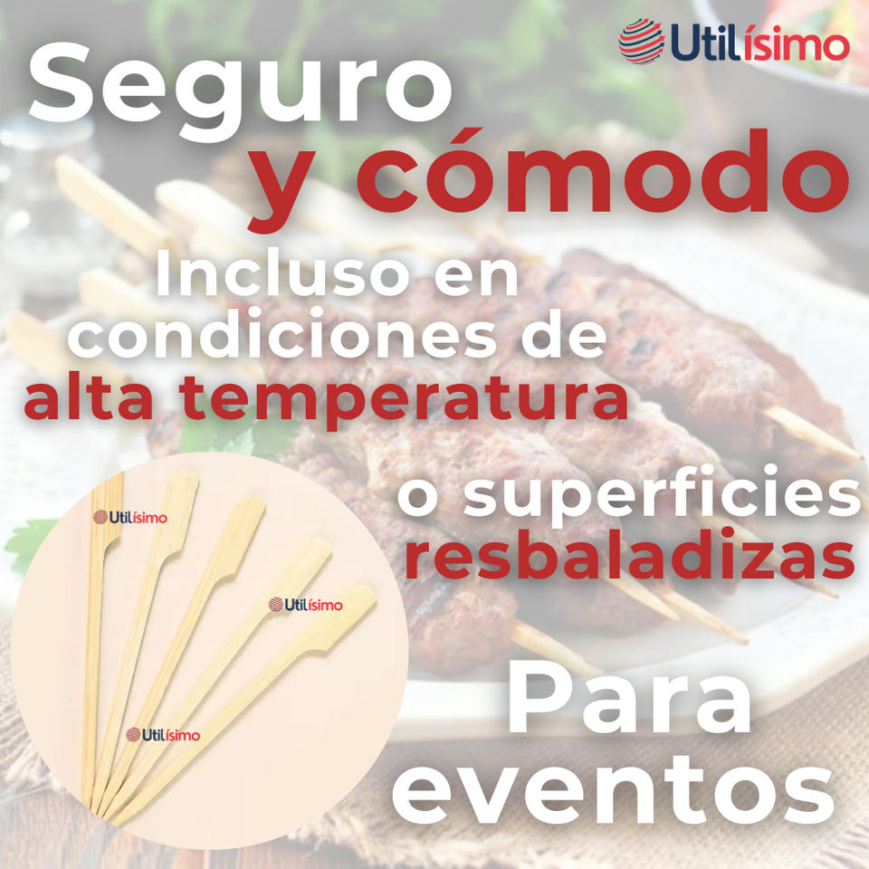 Pack 100 Piezas Brochetas De Bambú Bandera Cóctel 10cm