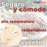 Pack 100 Piezas Brochetas De Bambú Bandera Cóctel 10cm