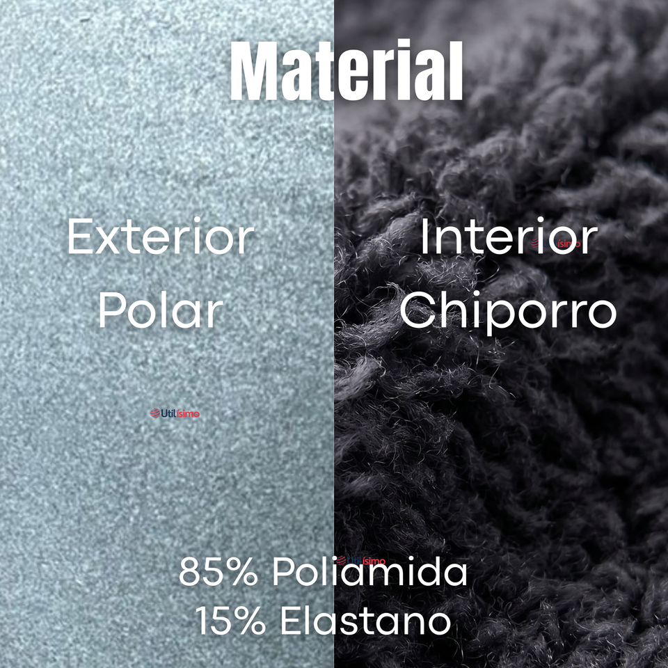 Calza Polar Con Chiporro Térmica Mujer Elasticada Gris Melange