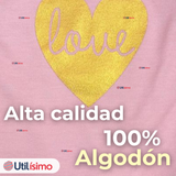 Pack 4 Bodys Niña Sin Manga Tedmimak 100% Algodón Princess Pink