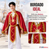 Traje Tirana Diablada Rojo 5 Piezas Juvenil Baile Típico Fiestas Patrias