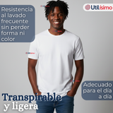 Pack 3 Camisetas Poleras 100% Algodón Básica Lisa Elástica Hombre Blanco
