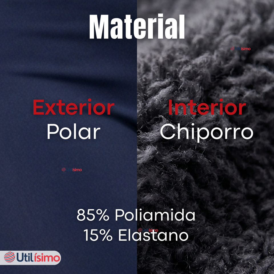 Calza Polar Con Chiporro Térmica Mujer Elásticada Navy Blue