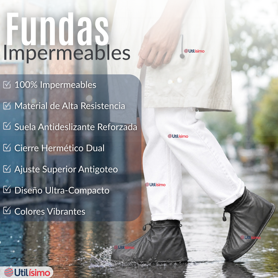Fundas Cubre Calzado Impermeables Aislante Lluvia Surtido Hombre 1 Par