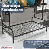 Secaplatos Escurridor De Loza 2 Niveles Secador De Vajilla Color Negro