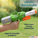 Pack 2 Pistolas Lanza Agua Dinosaurio Color Verde Juguete 40cm Niño
