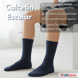 Calcetín Escolar Corto Acrilico Azul Niño Juvenil